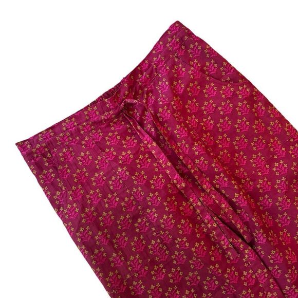 OLIVIA JAMES THE LABEL Midge Pants in pink Indian floral blockprint XS - Picture 4 of 5